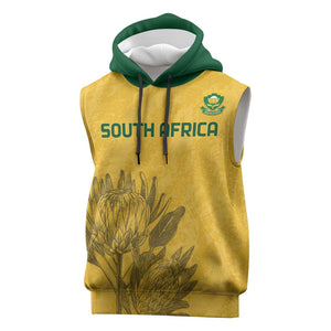 Custom South Africa Soccer Sleeveless Hoodie Go Banyana Banyana Proteas - African Pride