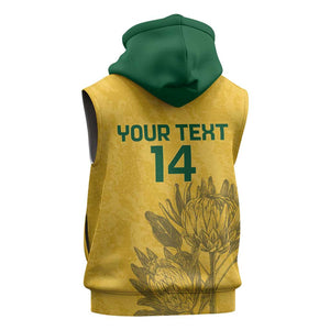 Custom South Africa Soccer Sleeveless Hoodie Go Banyana Banyana Proteas - African Pride