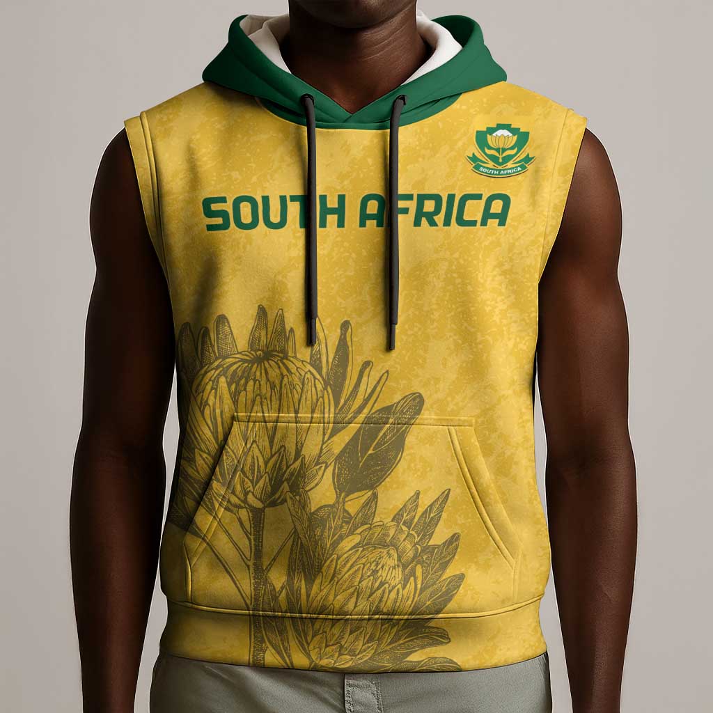 Custom South Africa Soccer Sleeveless Hoodie Go Banyana Banyana Proteas - African Pride