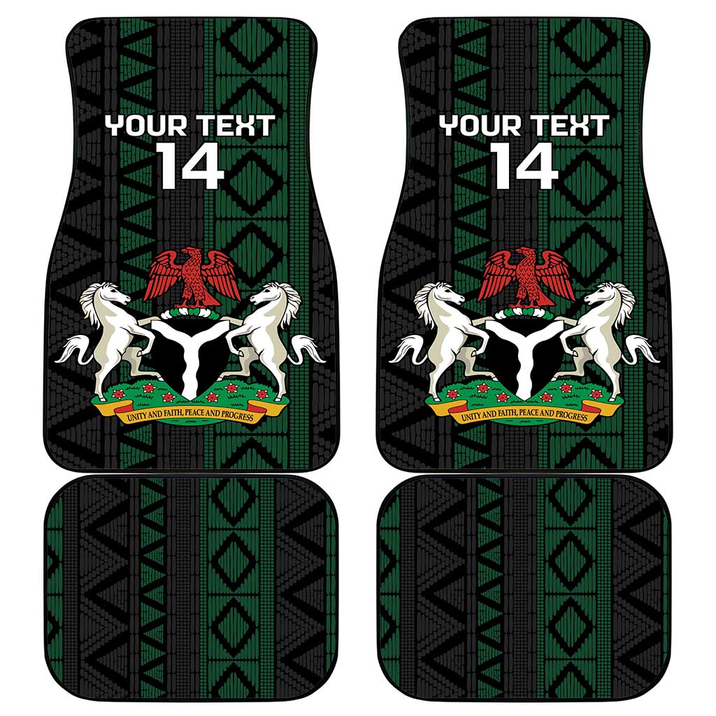 Nigeria Football Car Mats Go Super Falcons African Pattern