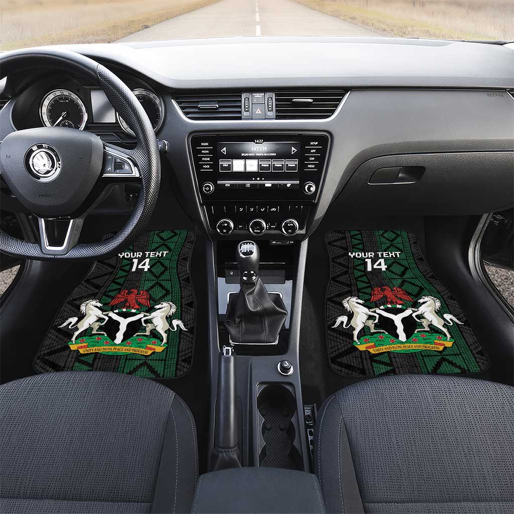 Nigeria Football Car Mats Go Super Falcons African Pattern