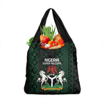 Nigeria Football Grocery Bag Go Super Falcons African Pattern
