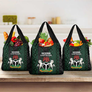 Nigeria Football Grocery Bag Go Super Falcons African Pattern