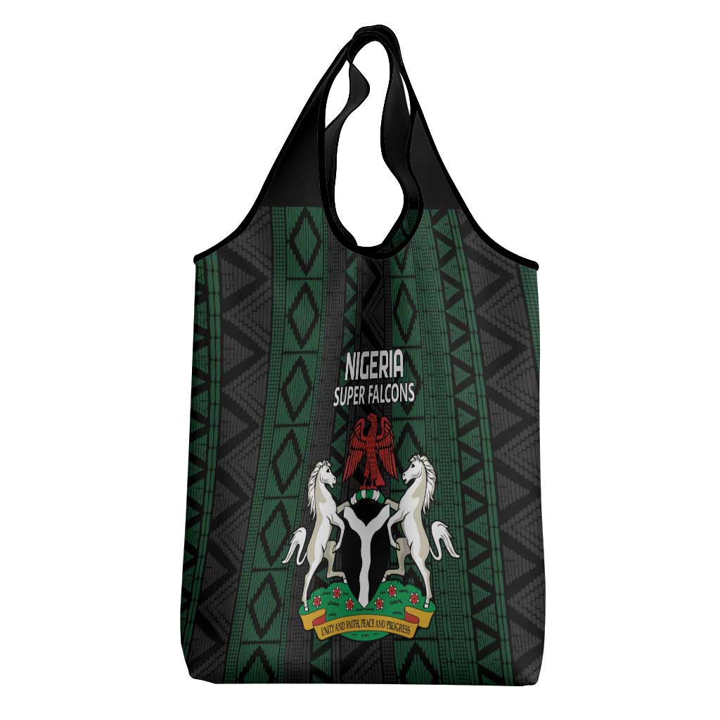 Nigeria Football Grocery Bag Go Super Falcons African Pattern