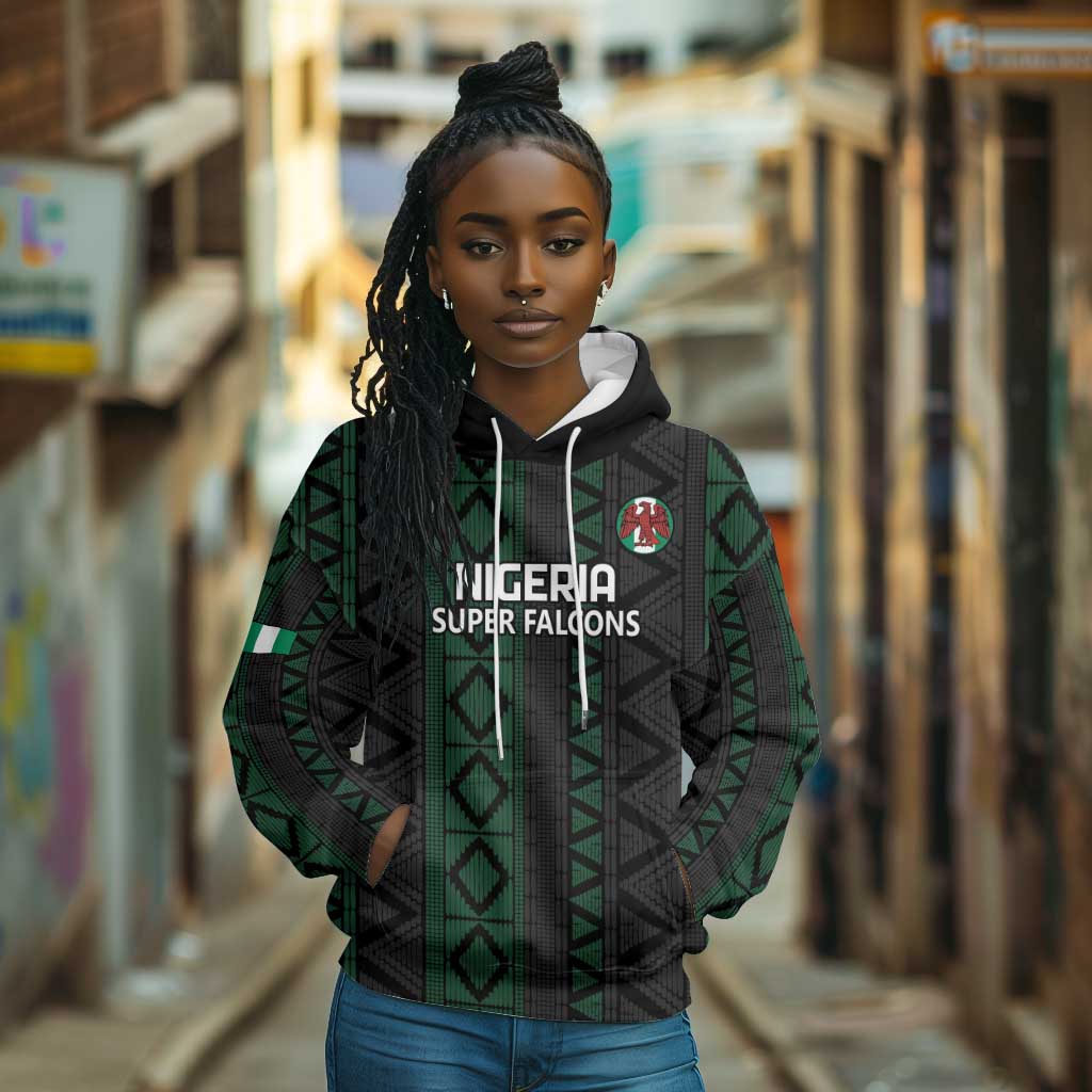 Custom Nigeria Football Hoodie Go Super Falcons African Pattern