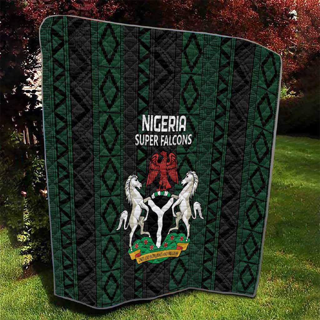 Nigeria Football Quilt Go Super Falcons African Pattern