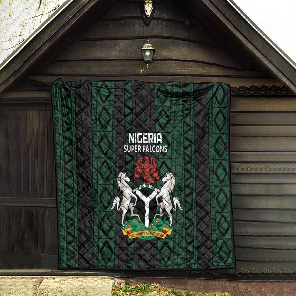 Nigeria Football Quilt Go Super Falcons African Pattern