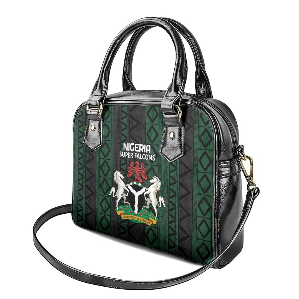Nigeria Football Shoulder Handbag Go Super Falcons African Pattern