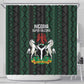 Nigeria Football Shower Curtain Go Super Falcons African Pattern