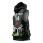 Custom Nigeria Football Sleeveless Hoodie Go Super Falcons African Pattern - African Pride