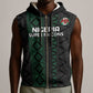 Custom Nigeria Football Sleeveless Zip Hoodie Go Super Falcons African Pattern - African Pride