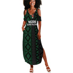 Custom Nigeria Football Summer Maxi Dress Go Super Falcons African Pattern