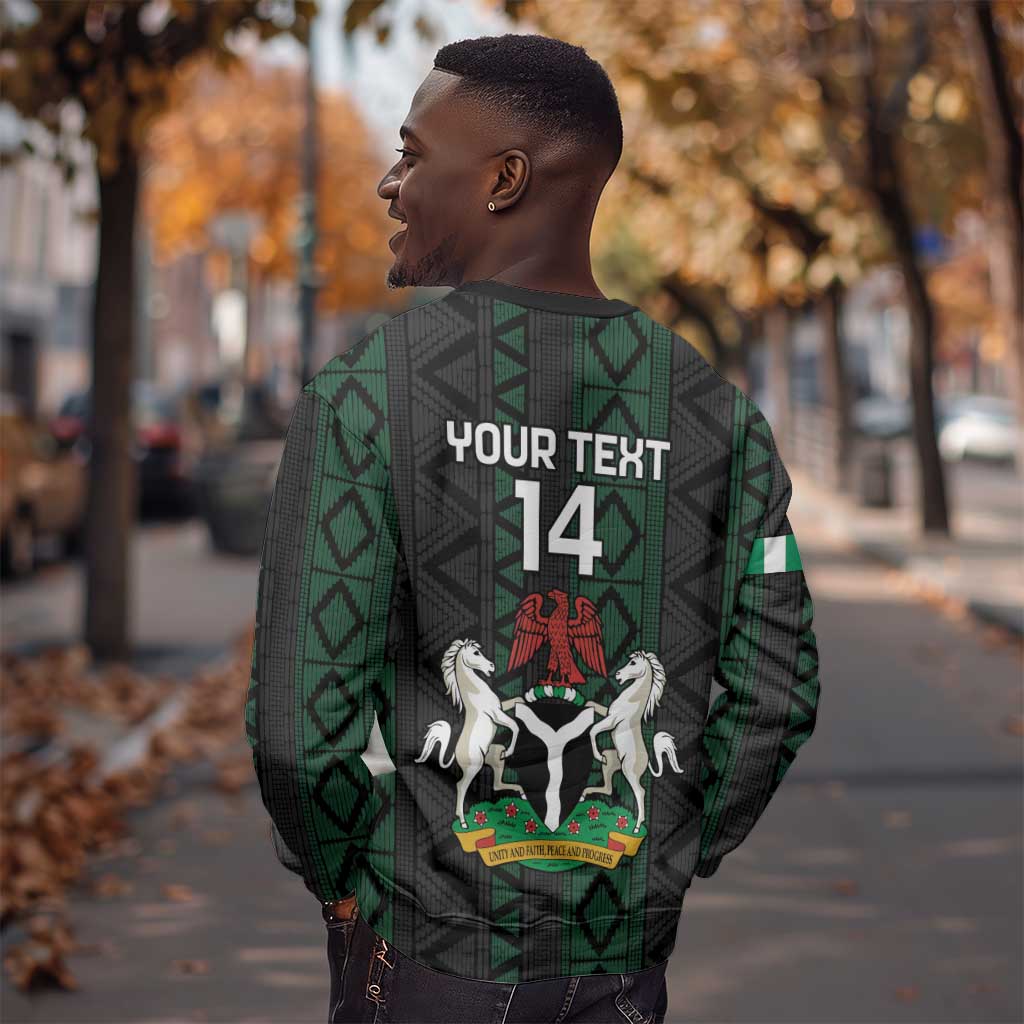 Custom Nigeria Football Sweatshirt Go Super Falcons African Pattern