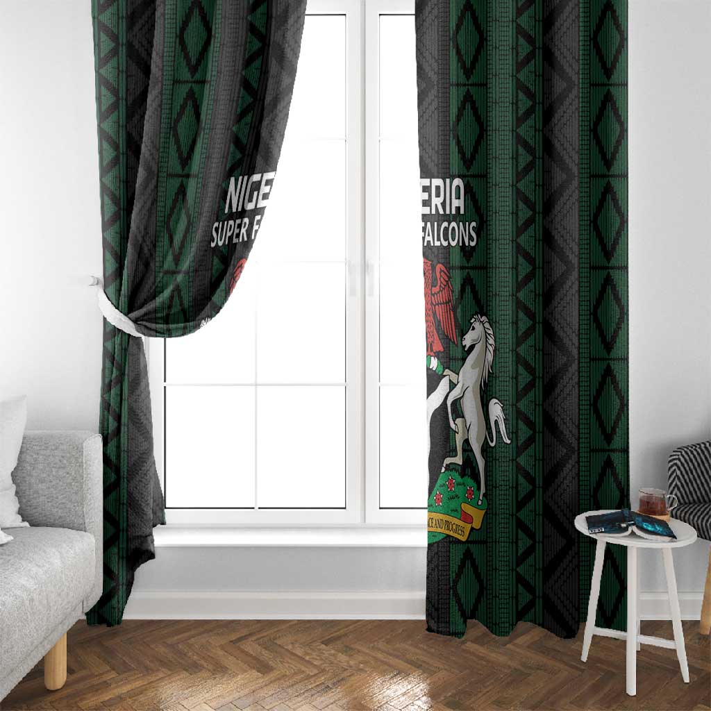 Nigeria Football Window Curtain Go Super Falcons African Pattern