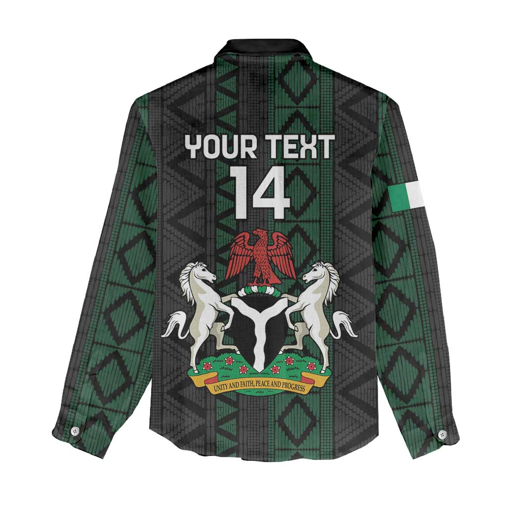 Custom Nigeria Football Women Casual Shirt Go Super Falcons African Pattern LT14