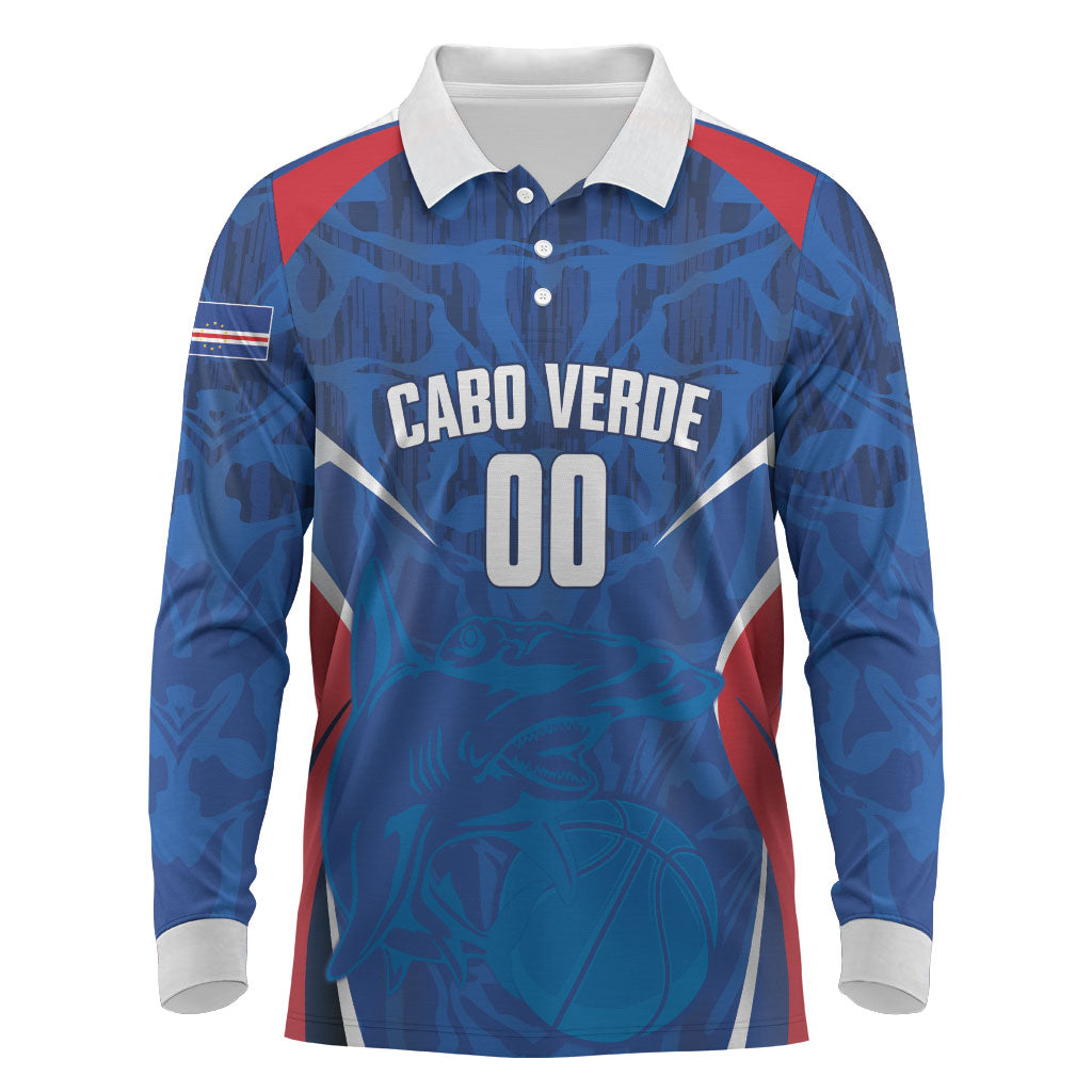 Cape Verde Basketball 2026 Custom Long Sleeve Polo Shirt Come On Hammer Sharks