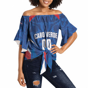 Cape Verde Basketball 2026 Custom Off Shoulder Wrap Waist Top Come On Hammer Sharks