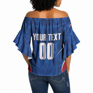 Cape Verde Basketball 2026 Custom Off Shoulder Wrap Waist Top Come On Hammer Sharks