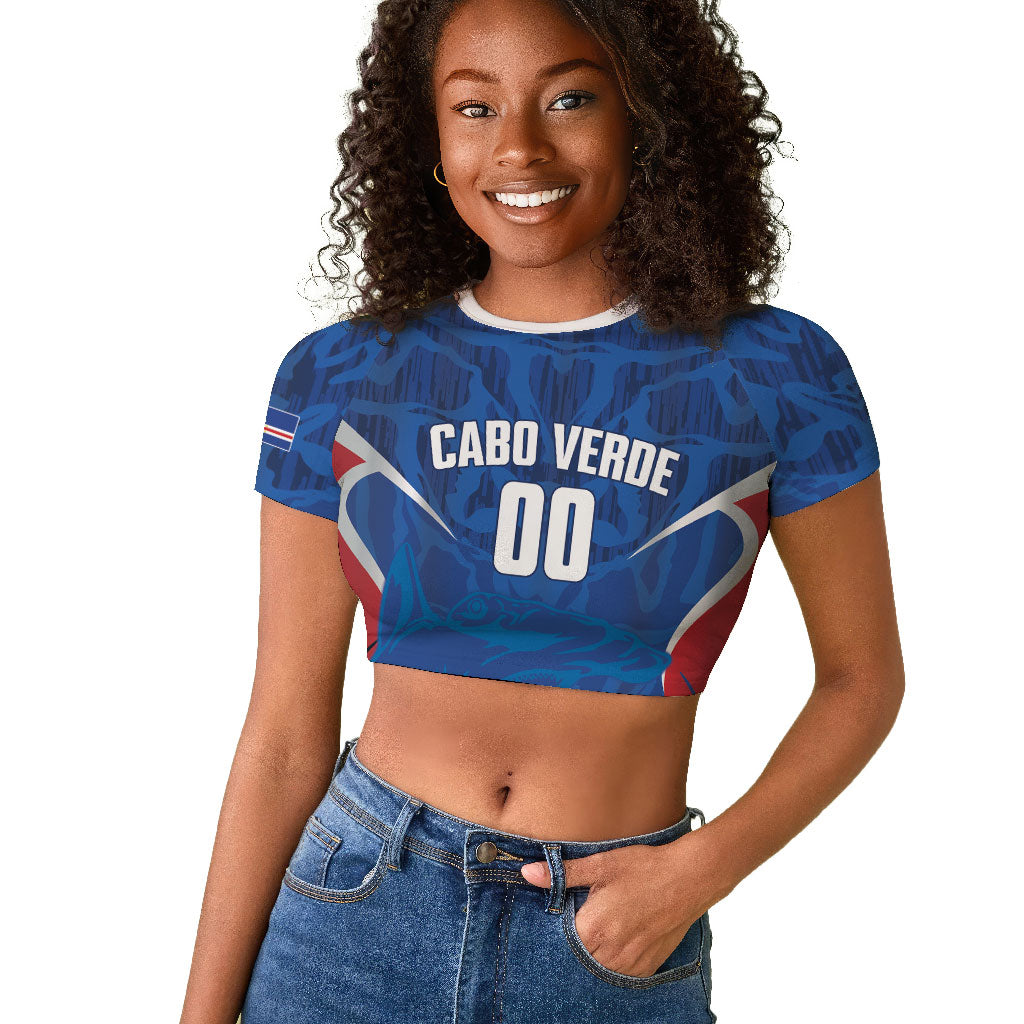 Cape Verde Basketball 2026 Custom Raglan Cropped T shirt Come On Hammer Sharks