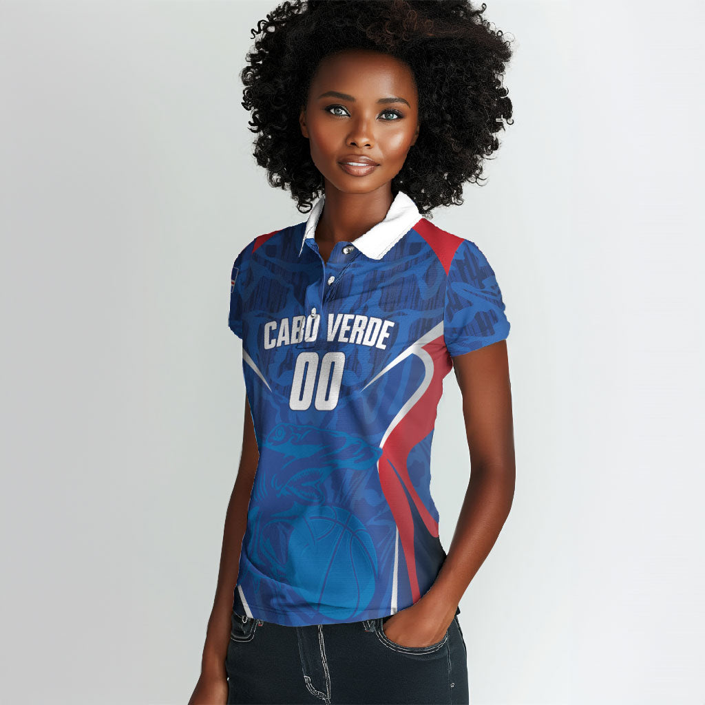 Cape Verde Basketball 2026 Custom Women Polo Shirt Come On Hammer Sharks