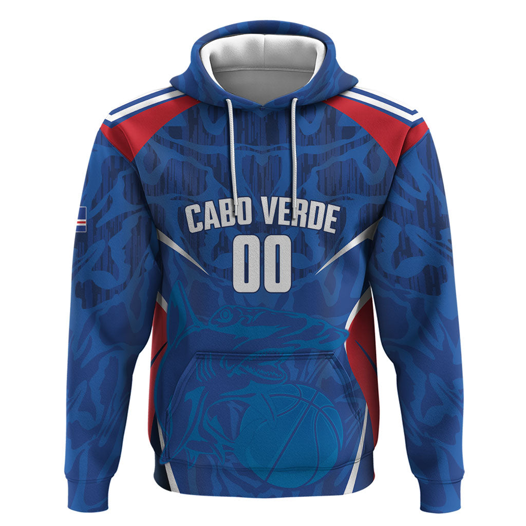 Cape Verde Basketball 2026 Custom Zip Hoodie Come On Hammer Sharks