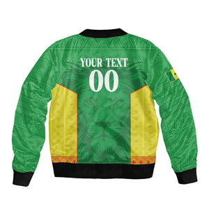 Senegal Basketball 2026 Custom Bomber Jacket Come On Lions African Pattern