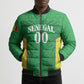 Senegal Basketball 2026 Custom Bomber Puffer Jacket Come On Lions African Pattern