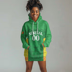 Senegal Basketball 2026 Custom Hoodie Dress Come On Lions African Pattern