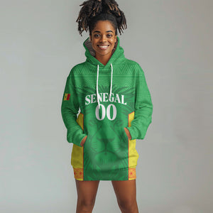 Senegal Basketball 2026 Custom Hoodie Dress Come On Lions African Pattern