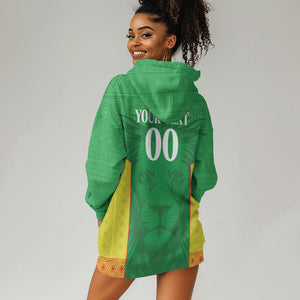 Senegal Basketball 2026 Custom Hoodie Dress Come On Lions African Pattern