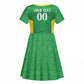 Senegal Basketball 2026 Custom Kid Short Sleeve Dress Come On Lions African Pattern