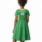 Senegal Basketball 2026 Custom Kid Short Sleeve Dress Come On Lions African Pattern