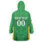 Senegal Basketball 2026 Custom Kid Wearable Blanket Hoodie Come On Lions African Pattern