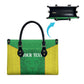 Senegal Basketball 2026 Custom Leather Bag Come On Lions African Pattern