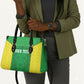 Senegal Basketball 2026 Custom Leather Bag Come On Lions African Pattern