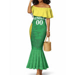 Senegal Basketball 2026 Custom Mermaid Dress Come On Lions African Pattern