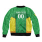 Senegal Basketball 2026 Custom Sleeve Zip Bomber Jacket Come On Lions African Pattern