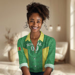 Senegal Basketball 2026 Custom Women Casual Shirt Come On Lions African Pattern