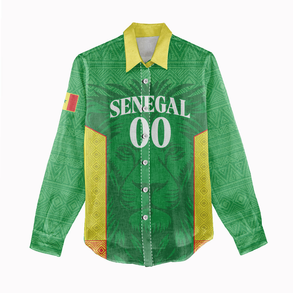 Senegal Basketball 2026 Custom Women Casual Shirt Come On Lions African Pattern