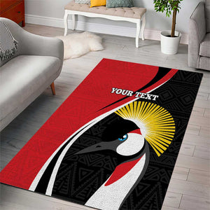 Afro Uganda Rugby Custom Area Rug Go Cranes - African Pattern