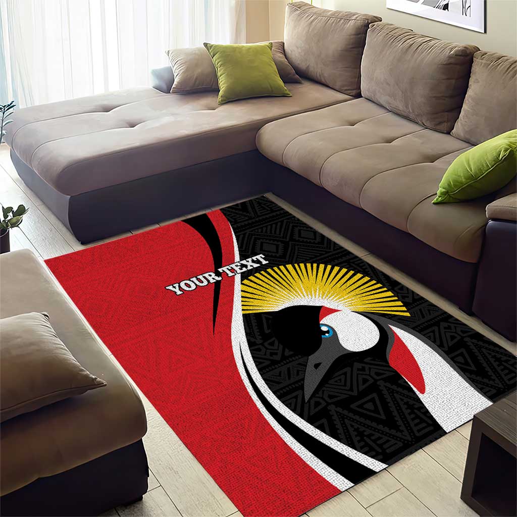 Afro Uganda Rugby Custom Area Rug Go Cranes - African Pattern