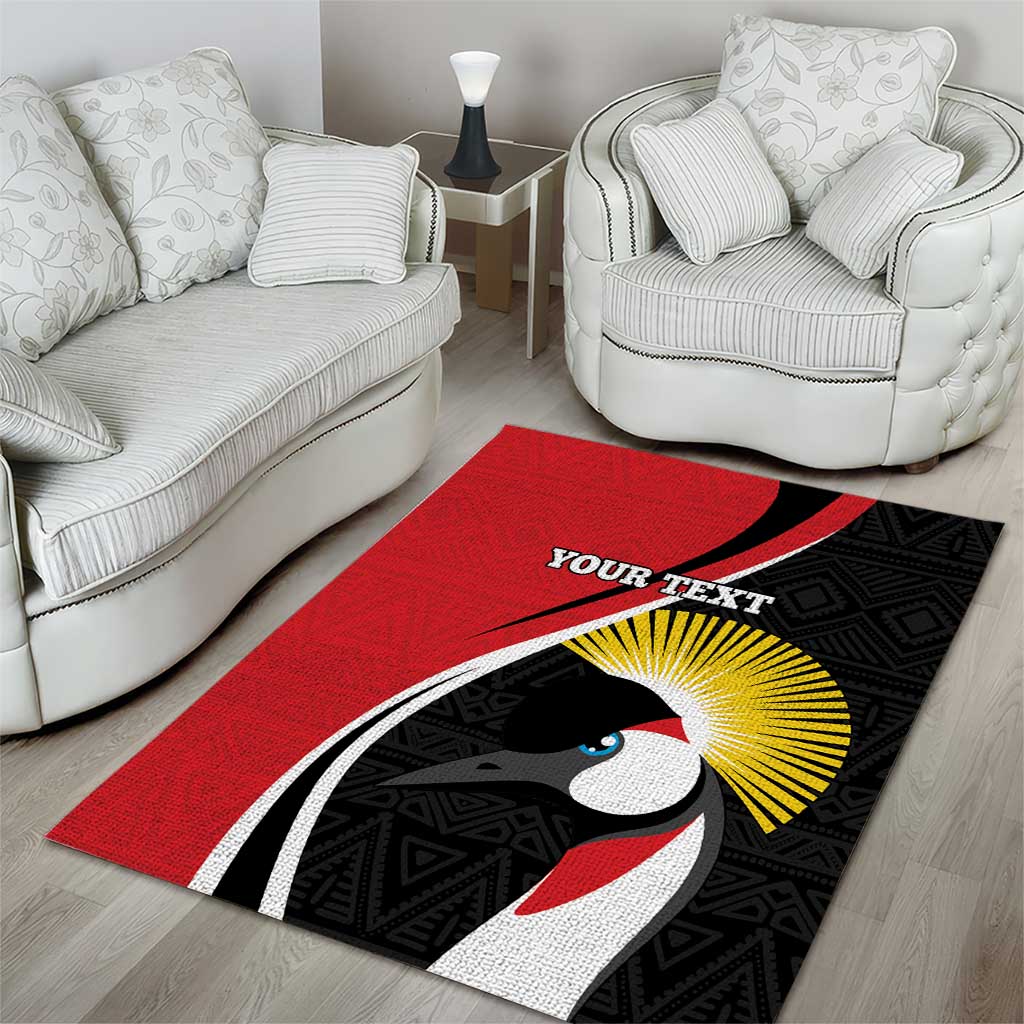 Afro Uganda Rugby Custom Area Rug Go Cranes - African Pattern
