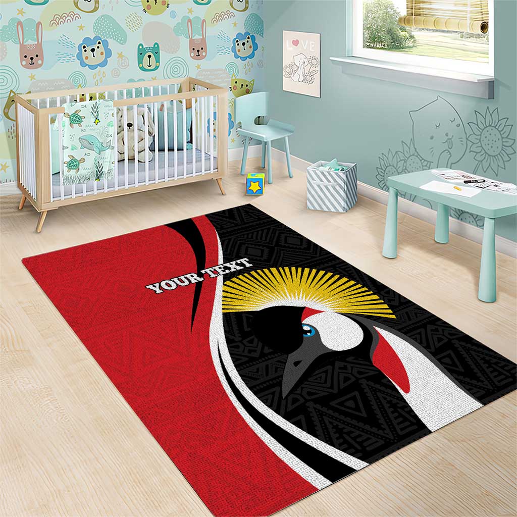 Afro Uganda Rugby Custom Area Rug Go Cranes - African Pattern