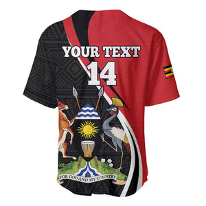 Afro Uganda Rugby Custom Baseball Jersey Go Cranes - African Pattern