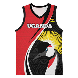 Afro Uganda Rugby Custom Basketball Jersey Go Cranes - African Pattern - African Pride