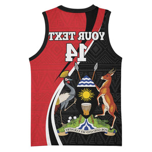 Afro Uganda Rugby Custom Basketball Jersey Go Cranes - African Pattern - African Pride