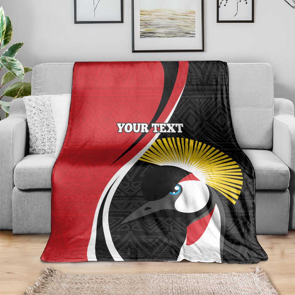 Afro Uganda Rugby Custom Blanket Go Cranes - African Pattern