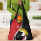 Afro Uganda Rugby Custom Grocery Bag Go Cranes - African Pattern