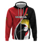 Afro Uganda Rugby Custom Hoodie Go Cranes - African Pattern