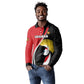 Afro Uganda Rugby Custom Long Sleeve Polo Shirt Go Cranes - African Pattern